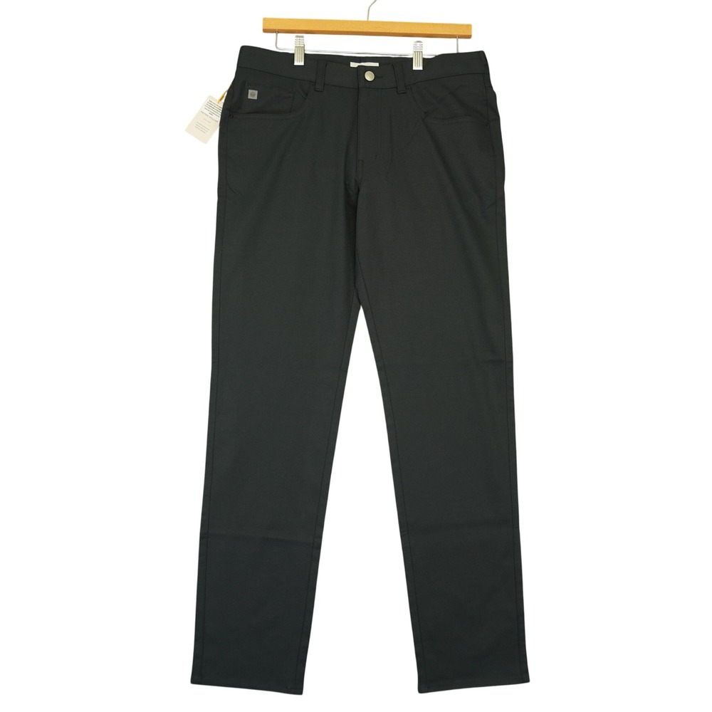 Peter Millar Pants Men 32x32 Black Crown Sport Performance 5-Pocket EB66 Golf